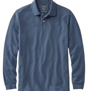 L.L.Bean | Men's Premium Double L® Polo, Long-Sleeve Without Pocket